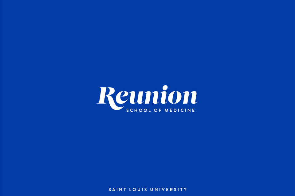 A logo of the upcoming med school reunion