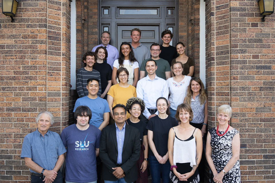 Group photo of M.D. / Ph.D. residents during their group retreat