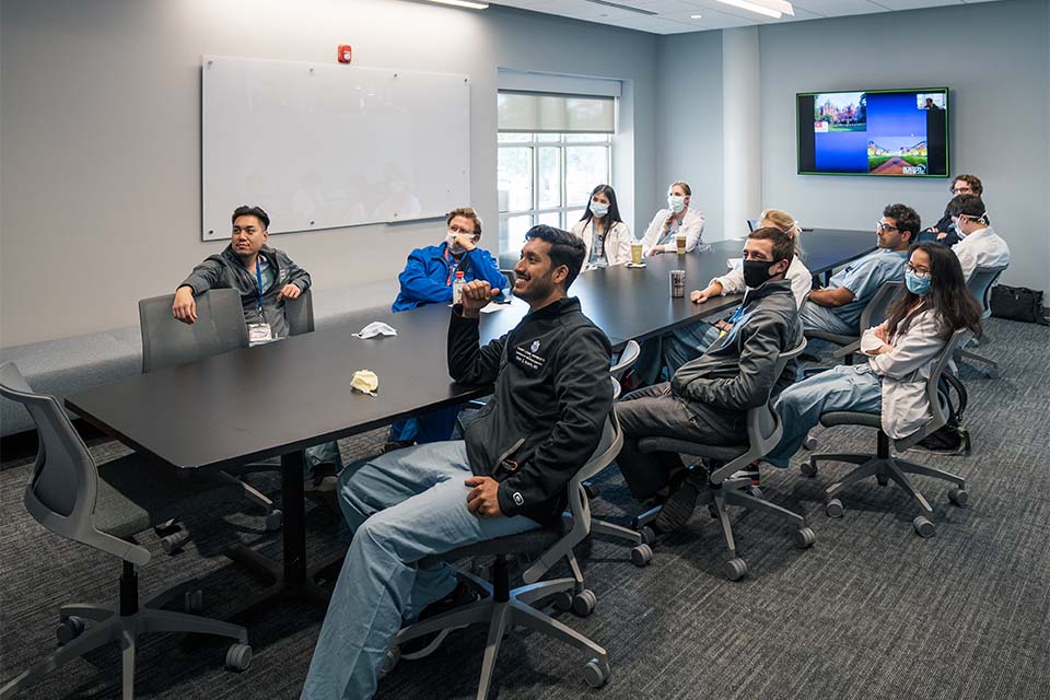 Vascular residents in conference room